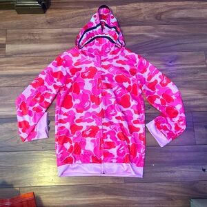 Pink bape hoodie